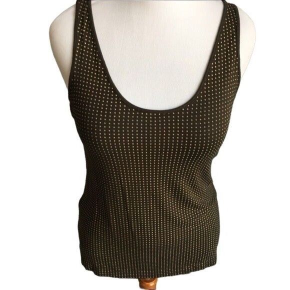 Express green tank with gold accents- size M - Picture 1 of 5